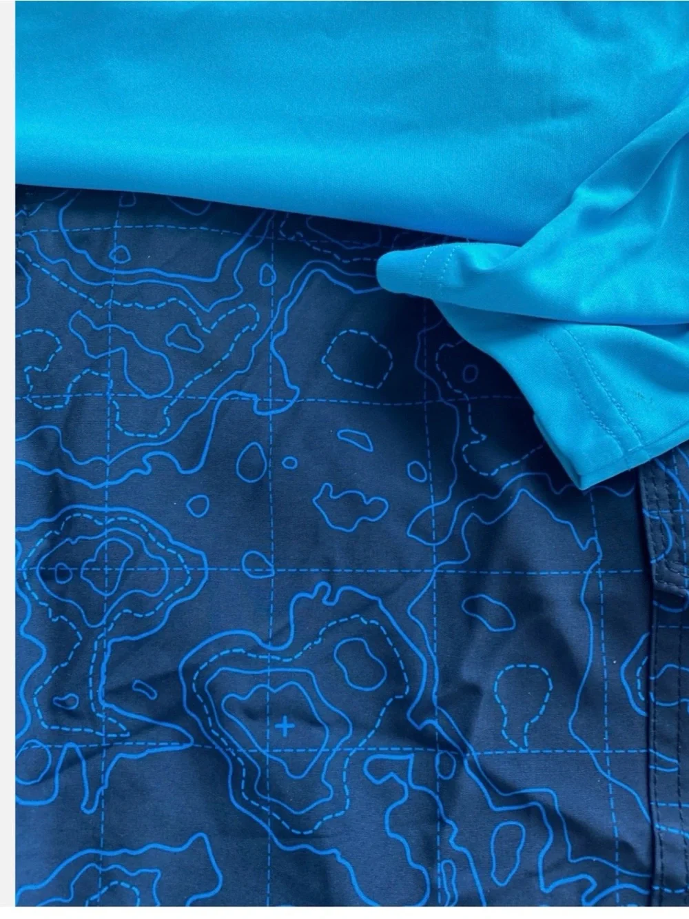Men's Zeroxposur Blue Swim Shorts + Reel Life Blue Sun Protection Shirt XL